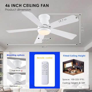 Ventilador de techo Kviflon blanco