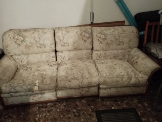 Sofá de 3 plazas con estampado floral
