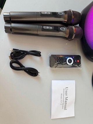 Altavoz Karaoke Bluetooth 40W con 2 Micros