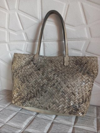 Borsa vera pelle intrecciata