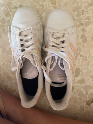 Adidas Zapatillas Blancas y Rosas