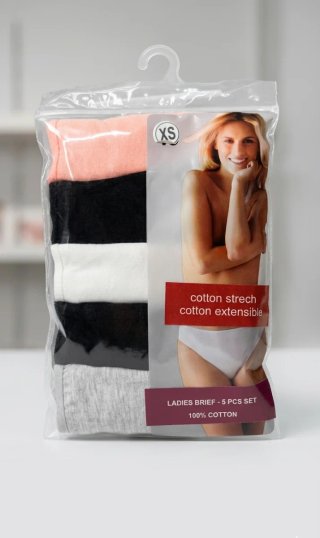 Pack 5 Braguitas Mujer Talla XS Algodón