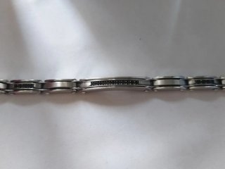 Bracciale Sector Acciaio Zirconi Neri Uomo Donna