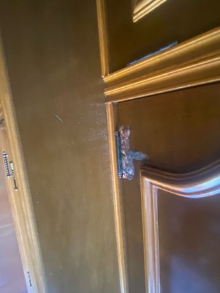 Mueble de salón madera y cristal