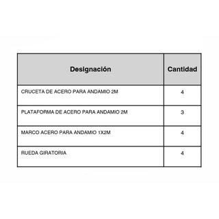 Andamio 4 metros