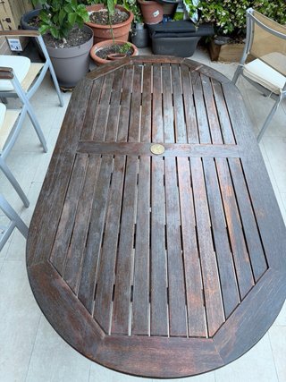 Mesa de exterior de teca