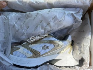 Zapatillas Lacoste Hombre Blanco y Dorado