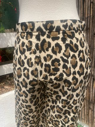 Pantalón Animal Print Beige y Marrón