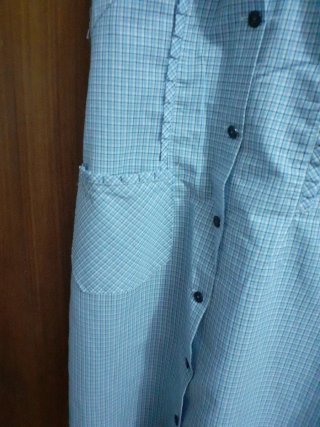 Bata verano mujer cuadros azules sin mangas