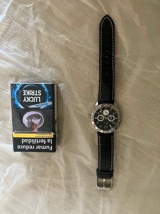 Reloj Lotus Multifunción Negro y Plateado