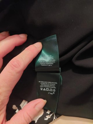 Abito tunica Ralph Lauren nero fantasia fiori Tg S