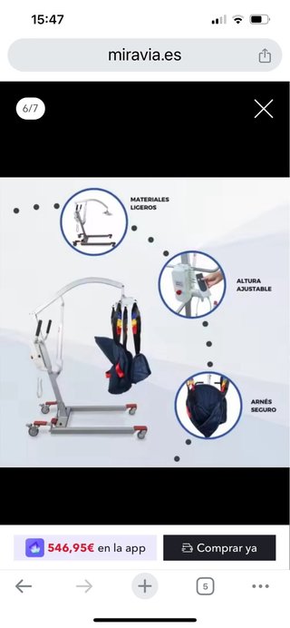 Grua para discapacitados y persona mayores
