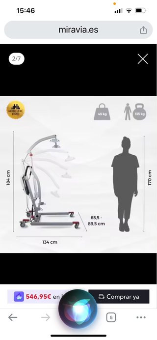Grua para discapacitados y persona mayores