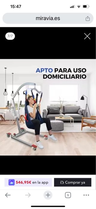 Grua para discapacitados y persona mayores