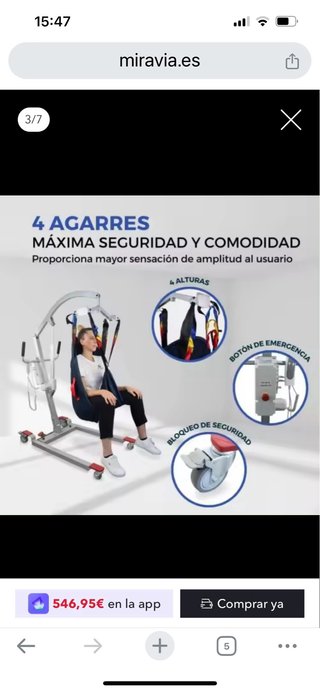 Grua para discapacitados y persona mayores