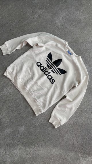 Sudadera Adidas Blanca Logo Trefoil