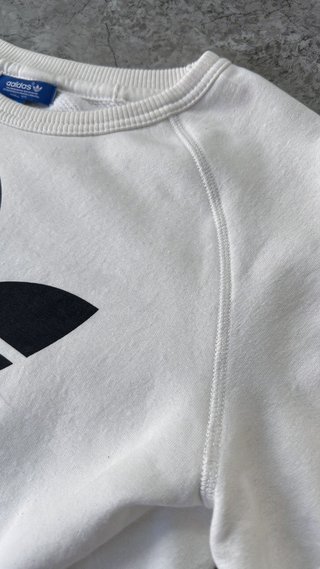 Sudadera Adidas Blanca Logo Trefoil