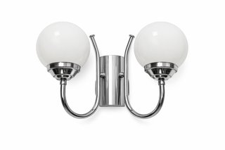 Aplique vintage doble esfera cristal blanco