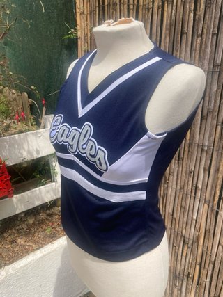 Top Cheerleader Eagles Azul y Blanco