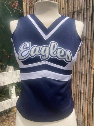 Top Cheerleader Eagles Azul y Blanco