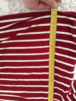Camiseta Shein rayas granate talla XS