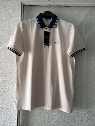 Camiseta Polo HUGO BOSS blanca talla XL
