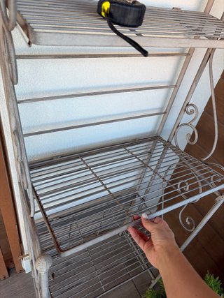 Scaffale in ferro battuto