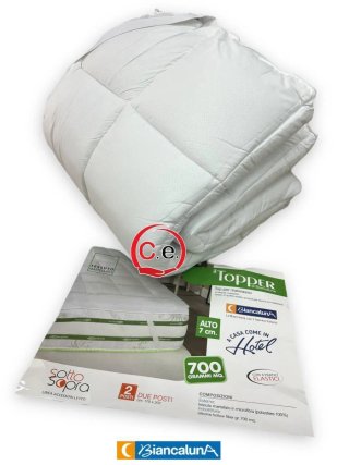 Topper Biancaluna 1 piazza e mezza 120 x 200cm