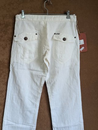Pantalón Lois Señora Lino Blanco Talla 30