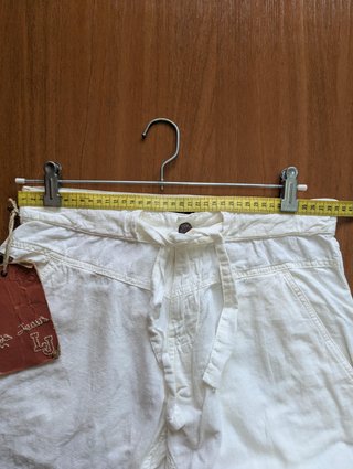 Pantalón Lois Señora Lino Blanco Talla 30