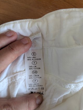 Pantalón Lois Señora Lino Blanco Talla 30