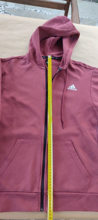 Felpa Adidas con cappuccio zip colore Bordeaux