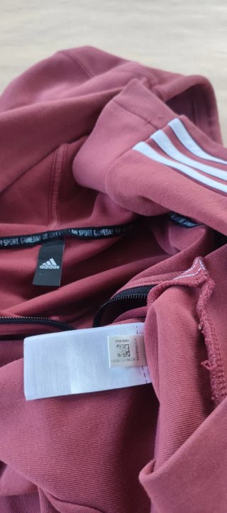 Felpa Adidas con cappuccio zip colore Bordeaux