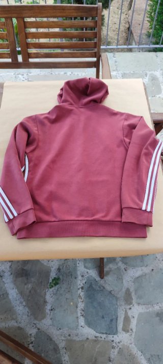 Felpa Adidas con cappuccio zip colore Bordeaux