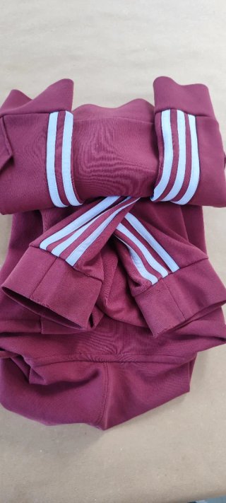Felpa Adidas con cappuccio zip colore Bordeaux