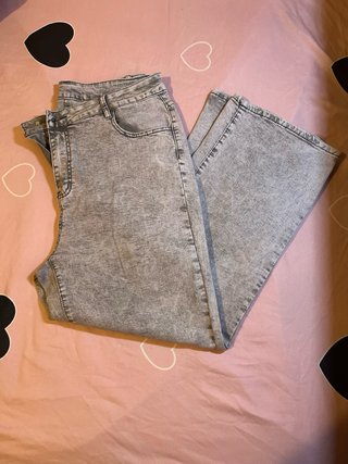 Jeans grises anchos mujer talla 48/50