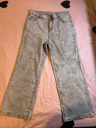 Jeans grises anchos mujer talla 48/50