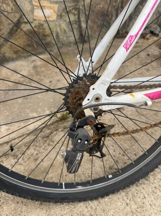 Bicicleta de montaña blanca