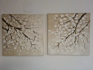 Cuadros Canvas Flores 80x80cm