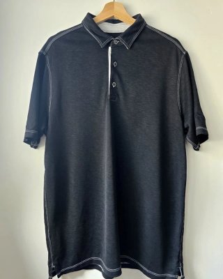Polo Tommy Bahama Negro Talla L Corte Americano