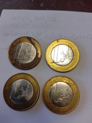 Lote 4 monedas Vaticano Año Santo 2000