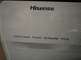 Lavadora secadora Hisense Inverter 9/6kg blanca