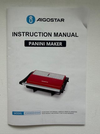 Sandwichera/Grill Aigostar 1000W Nueva a estrenar