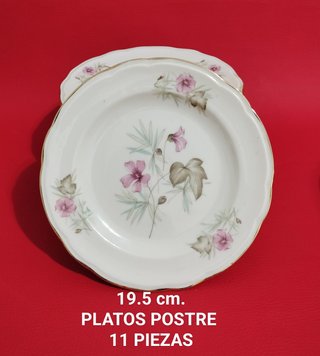 Platos de postre Limoges porcelana floral