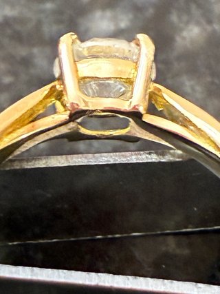Anillo Oro 18k Diamante Natural 0.85 Ct VS2/F