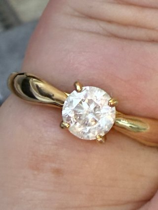 Anillo Oro 18k Diamante Natural 0.85 Ct VS2/F