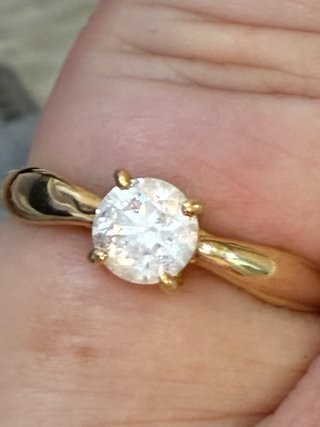 Anillo Oro 18k Diamante Natural 0.85 Ct VS2/F