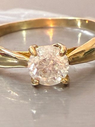Anillo Oro 18k Diamante Natural 0.85 Ct VS2/F