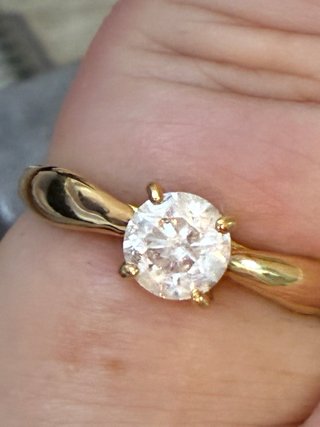 Anillo Oro 18k Diamante Natural 0.85 Ct VS2/F