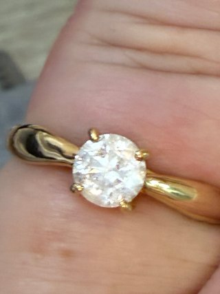 Anillo Oro 18k Diamante Natural 0.85 Ct VS2/F